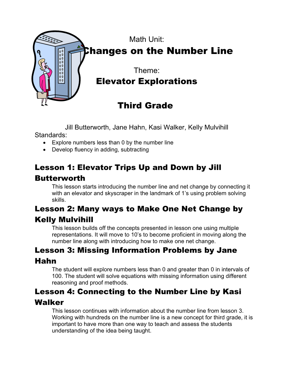 Net Changes on the Number Line