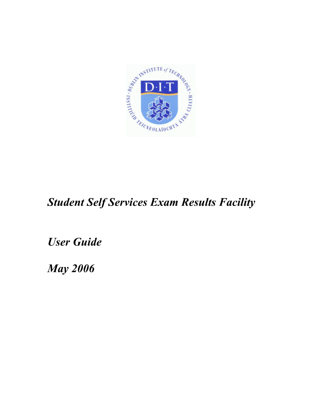 Student Self Services Exam Results Facility