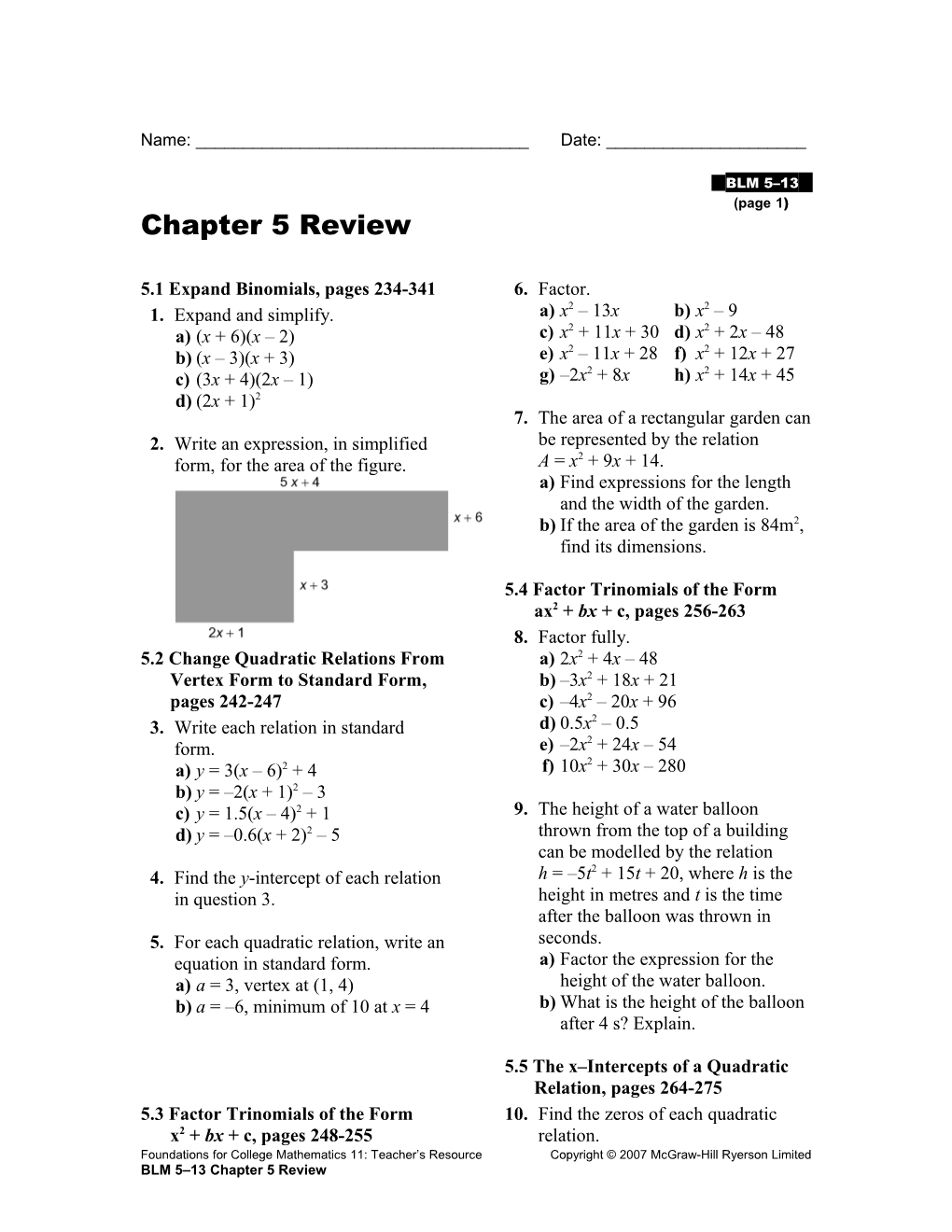 BLM: Chapter 7 Exponents