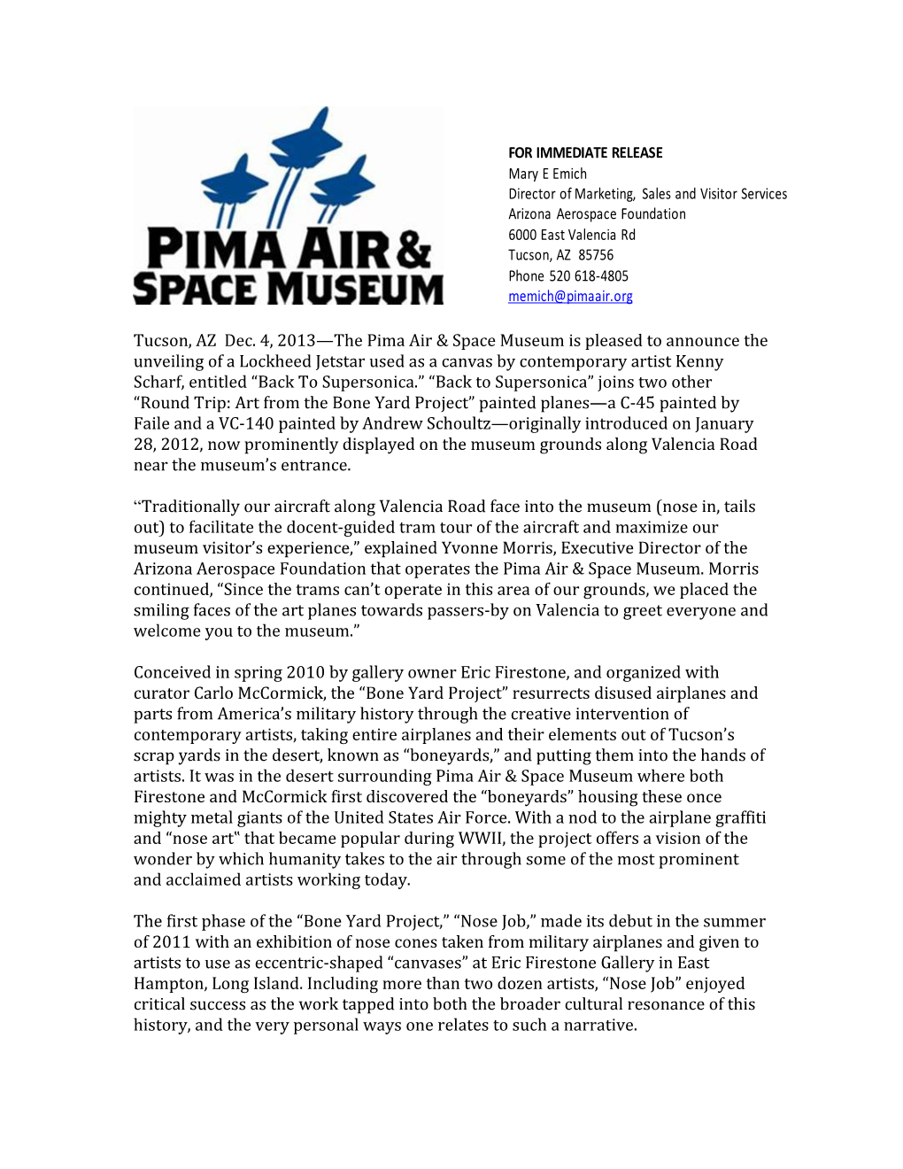 About Pima Air & Space Museum