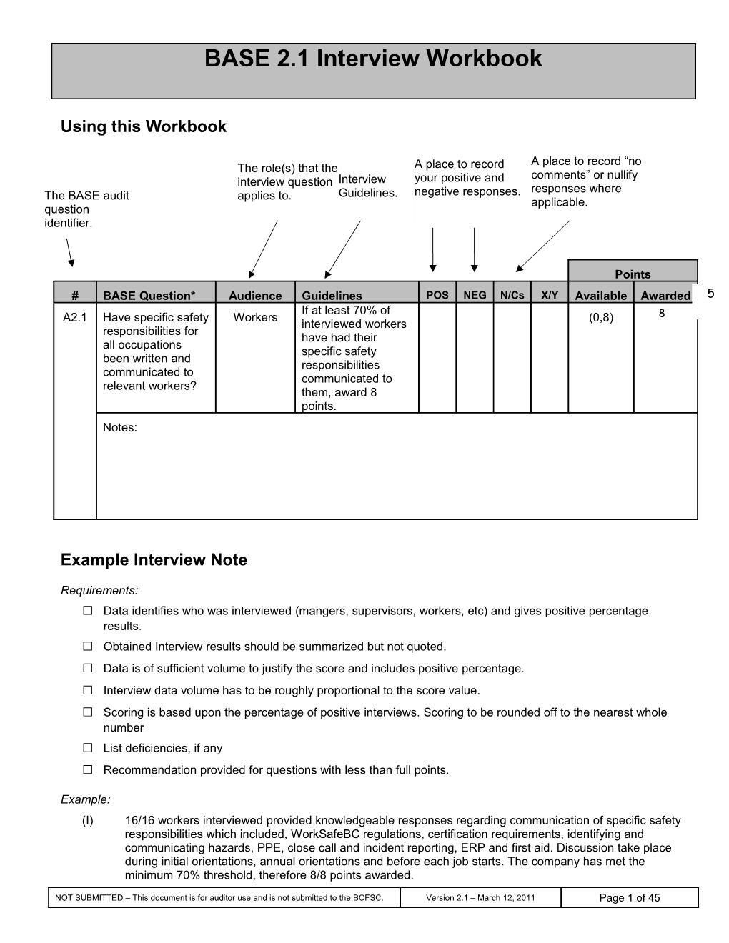 Using This Workbook