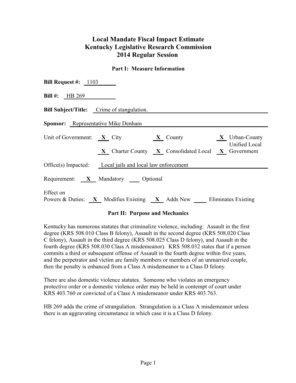 Commonwealth of Kentucky s122