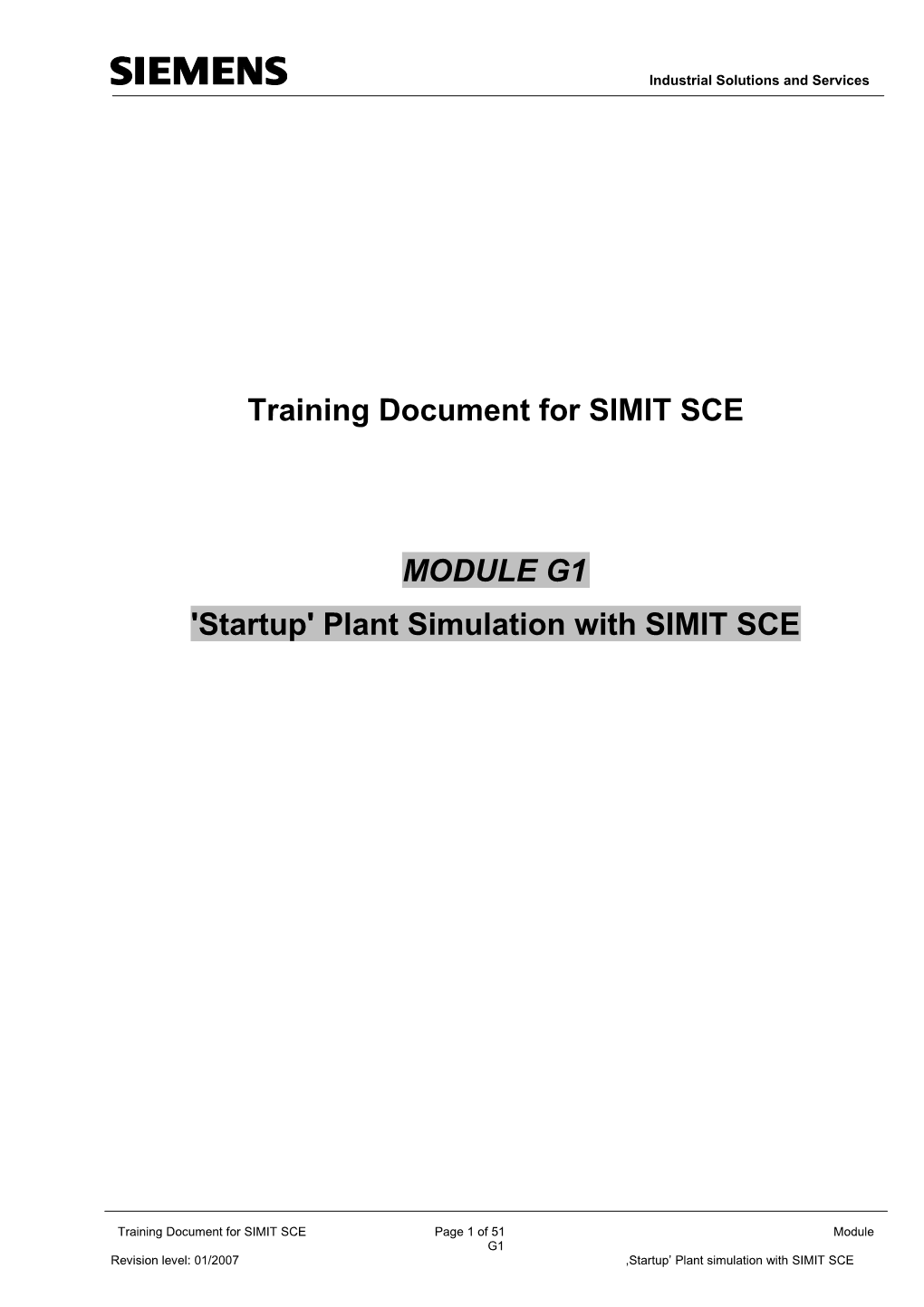 Training Document for SIMIT SCE