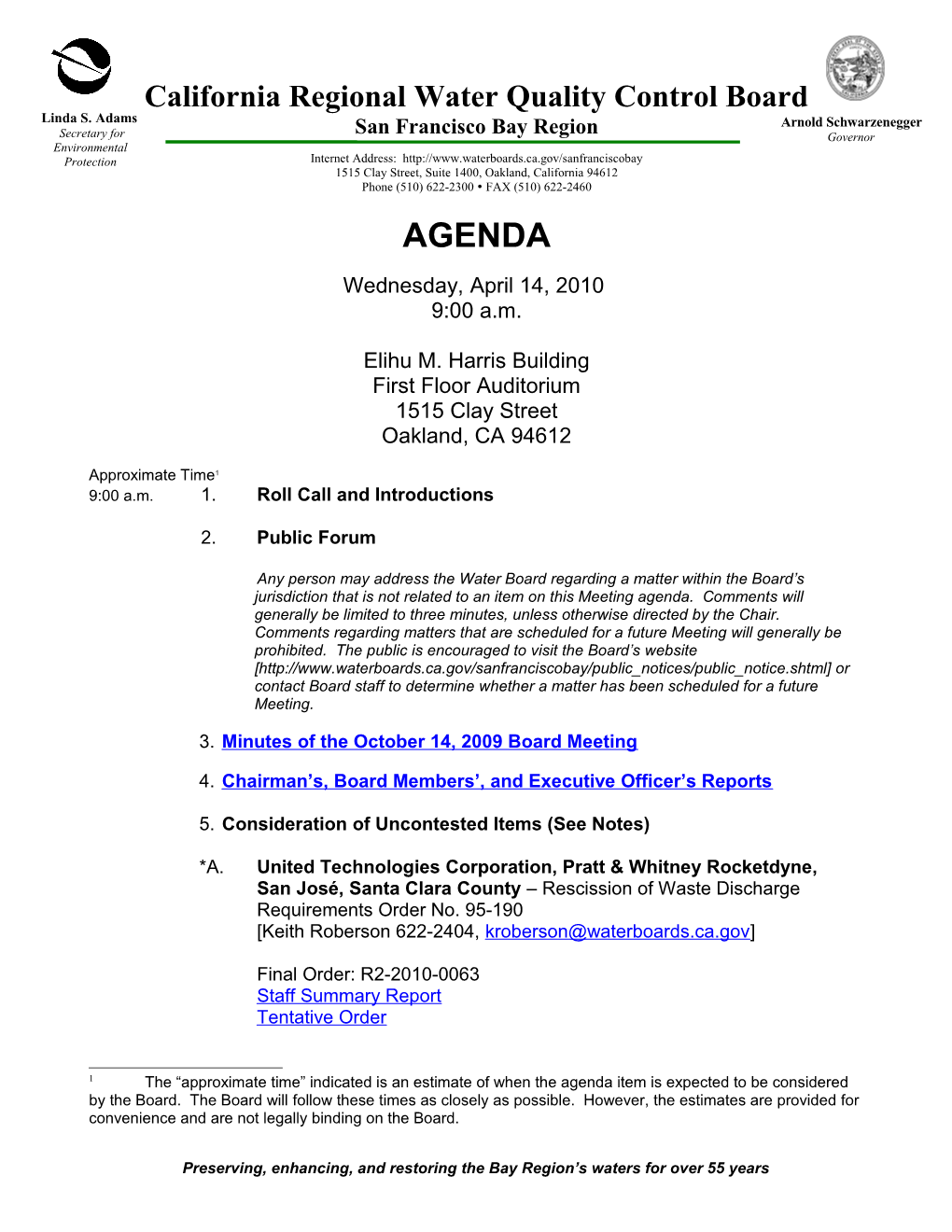 California Regional Water Quality Control Board s4