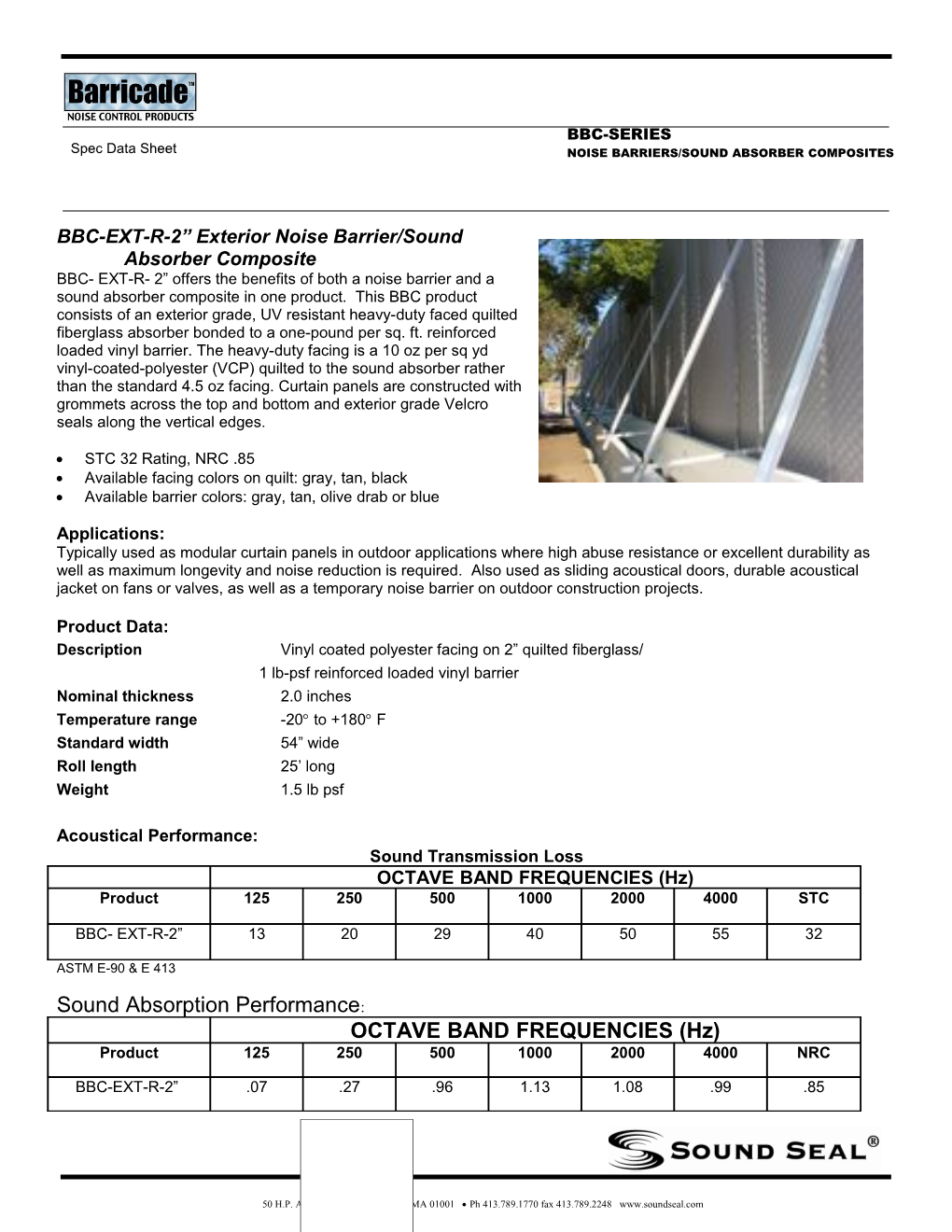 QFA-1 Quilted Fiberglass Absorber