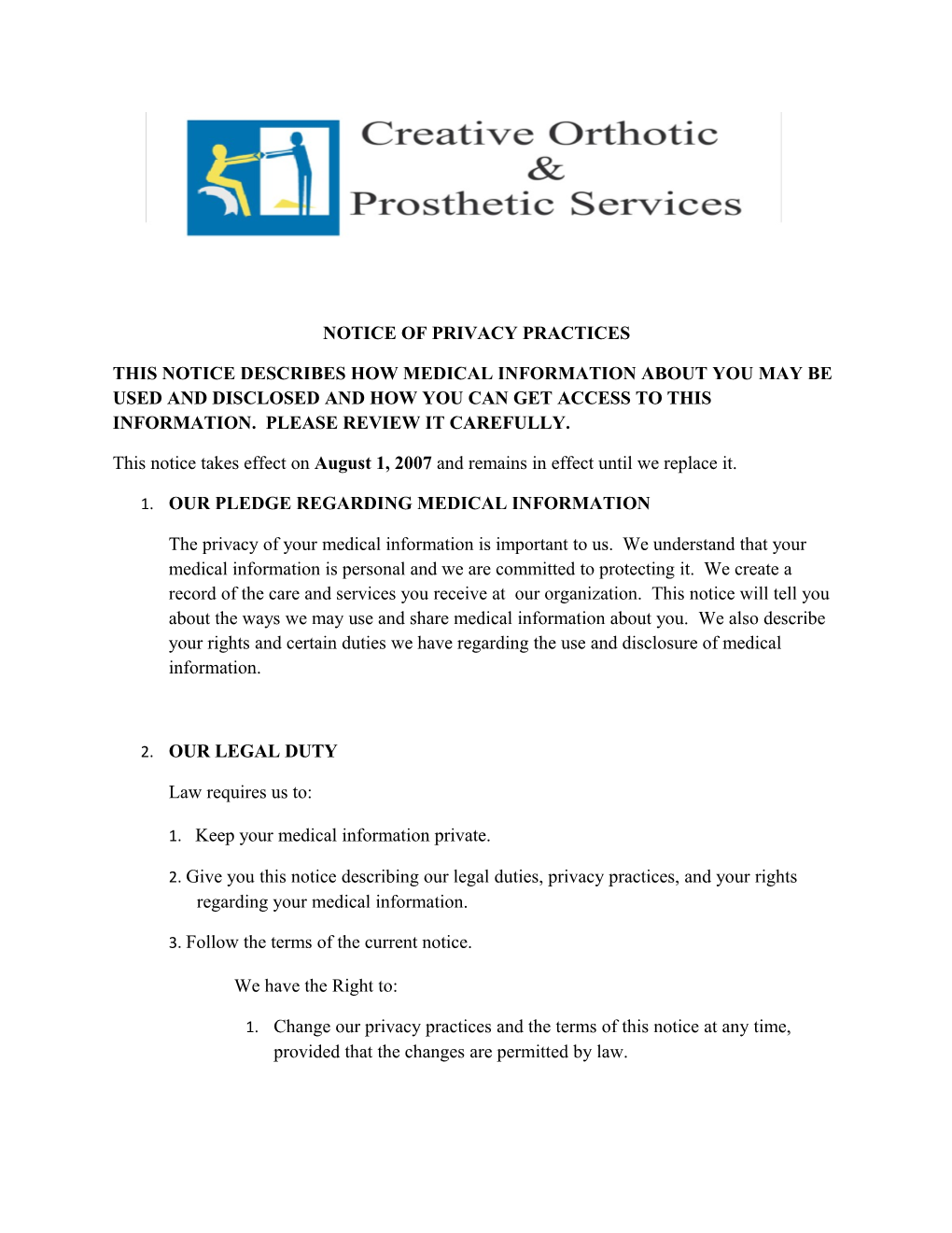Notice of Privacy Practices s15