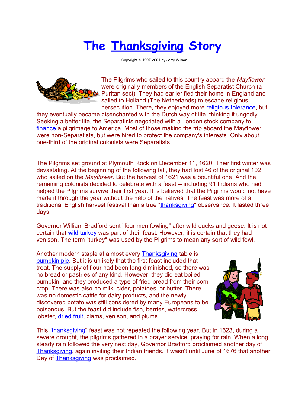 The Thanksgiving Story