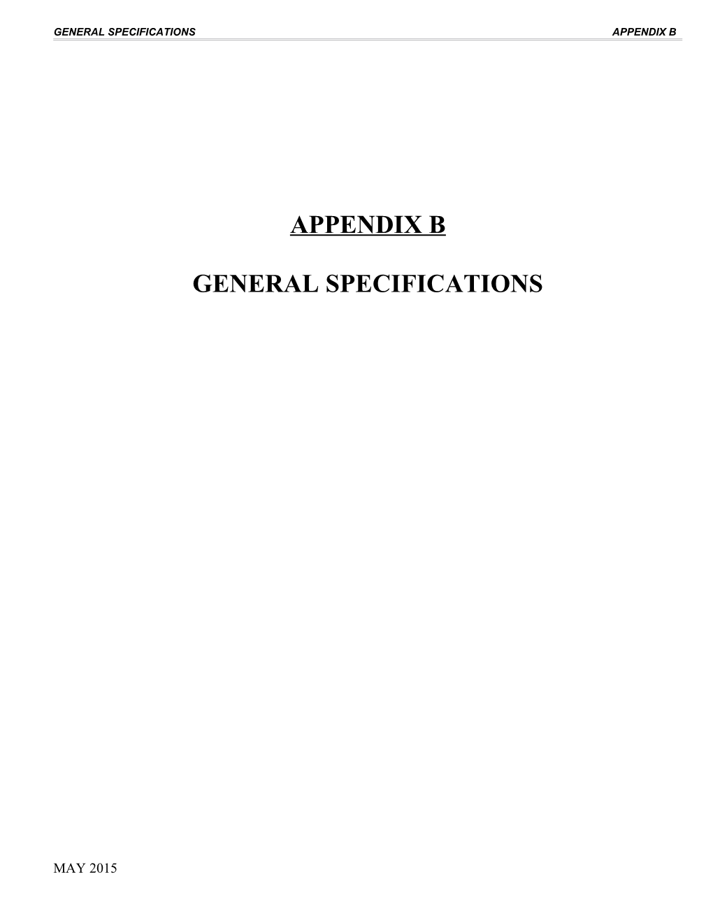 General Specifications