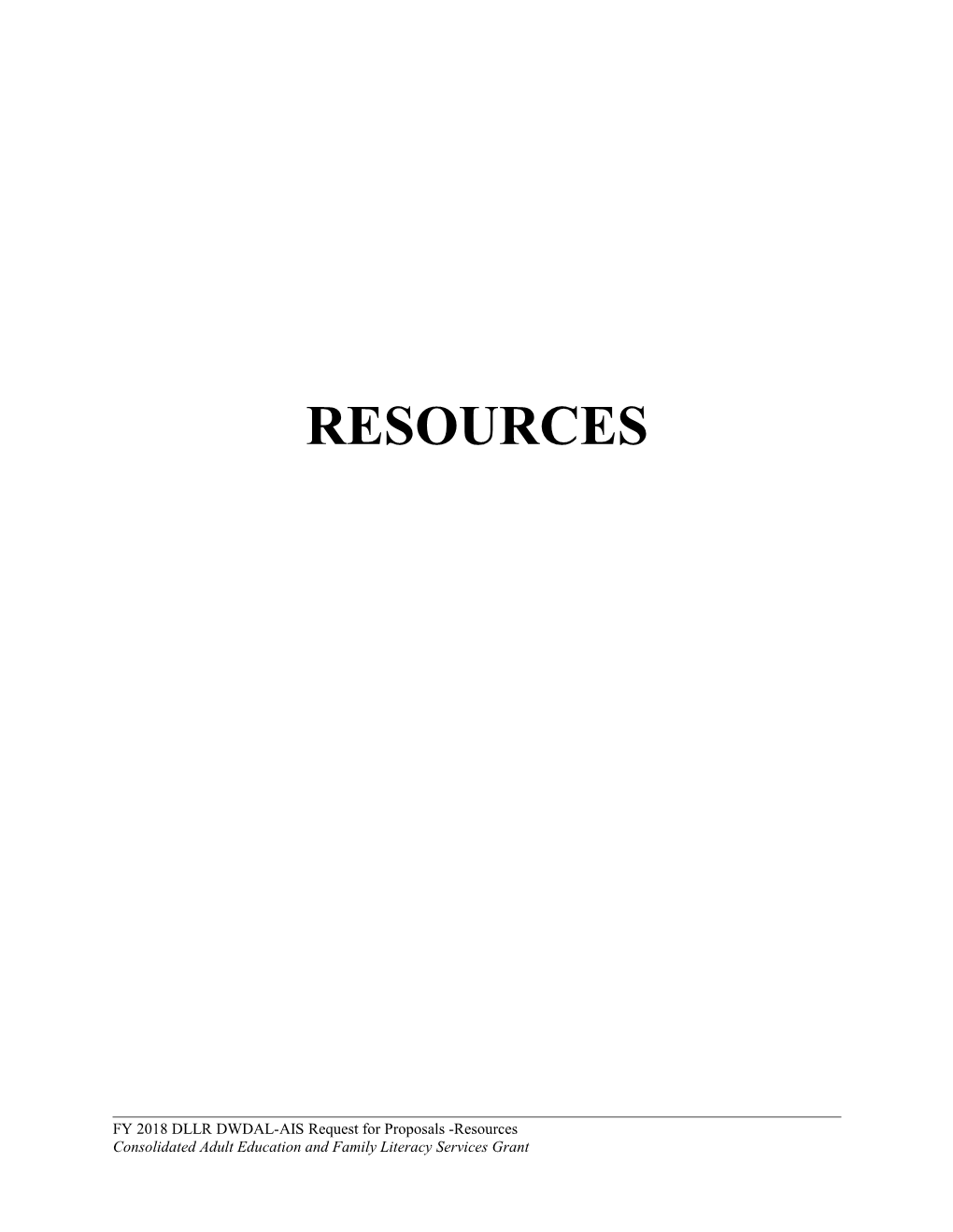 FY 2018 DLLR DWDAL-AIS Request for Proposals -Resources Page 4