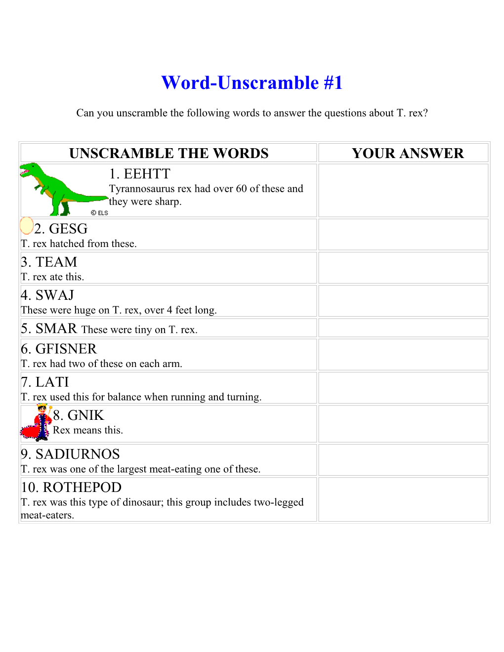 Word-Unscramble #1