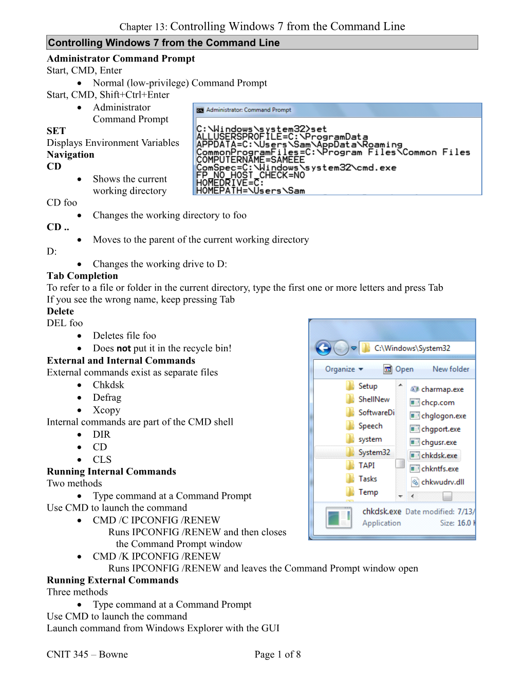 Chapter 13: Controlling Windows 7 from the Command Line