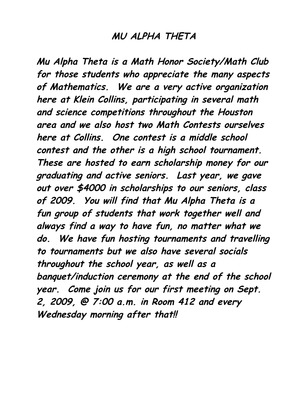 Mu Alpha Theta