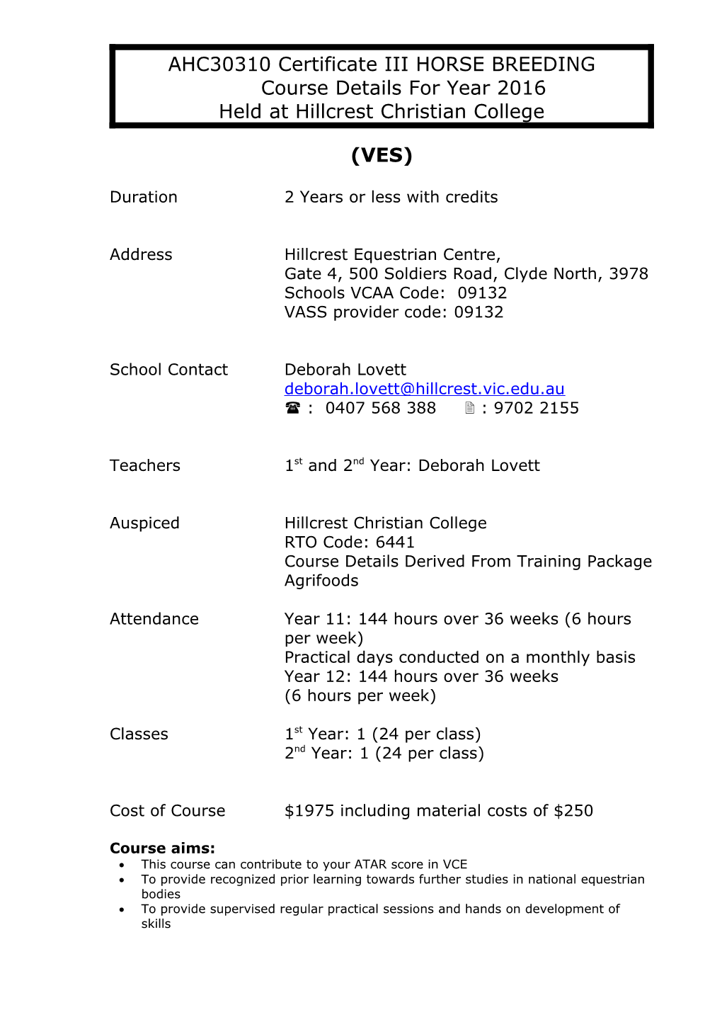 Doveton Secondary College