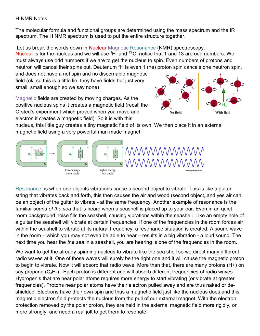 Let Us Break the Words Down in Nuclearmagneticresonance (NMR) Spectroscopy