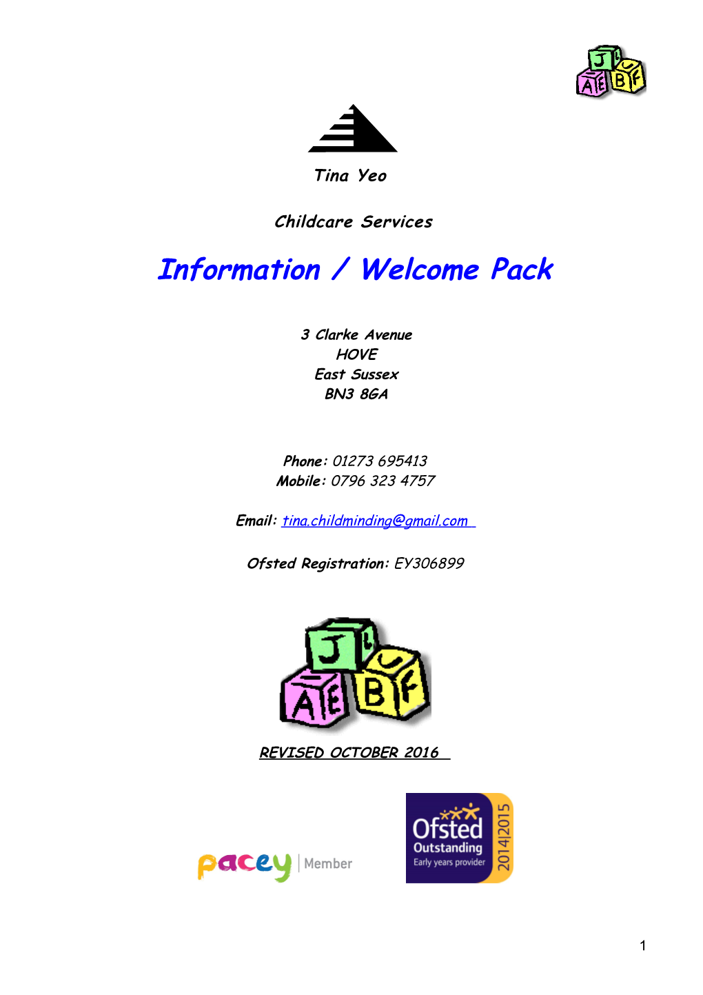 Information / Welcome Pack