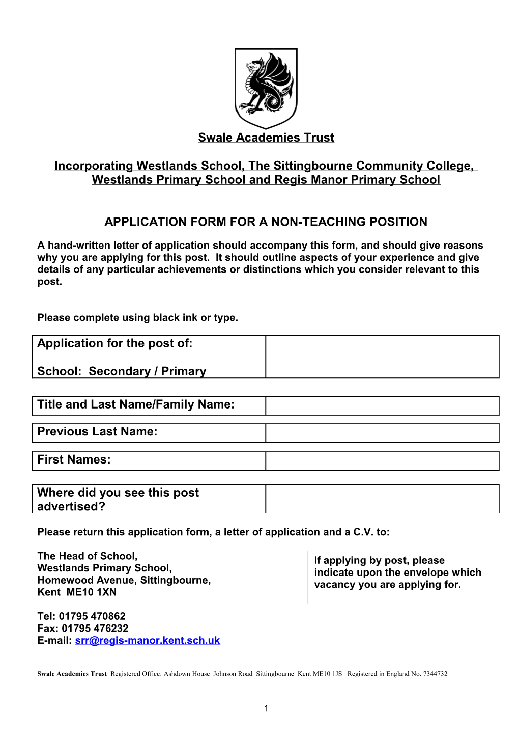 Incorporating Westlands School, the Sittingbourne Community College