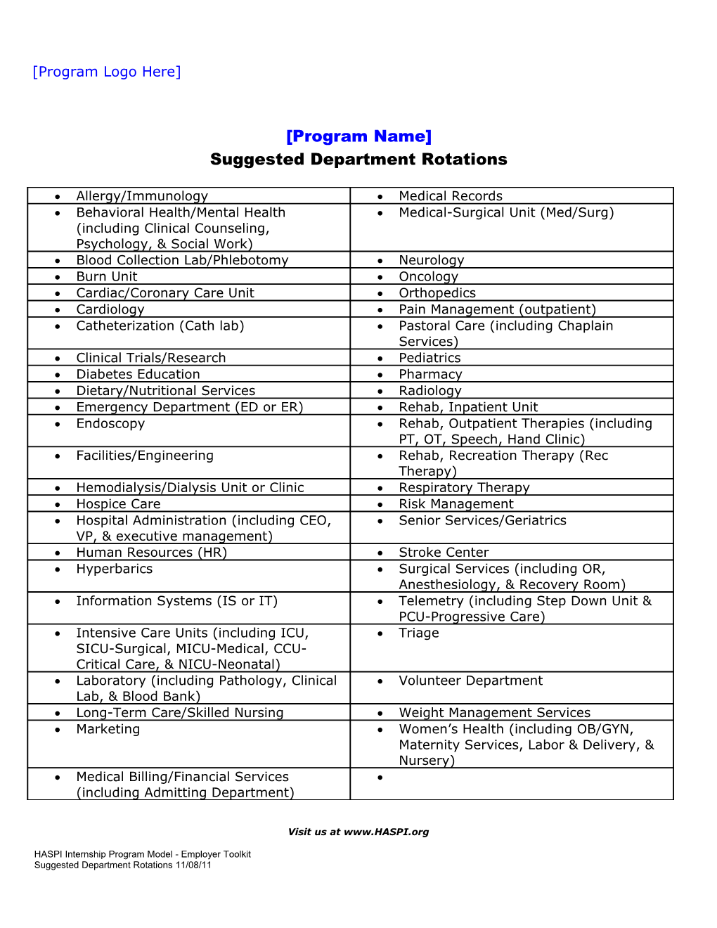 Prior to Internship Placement Students Are Required To