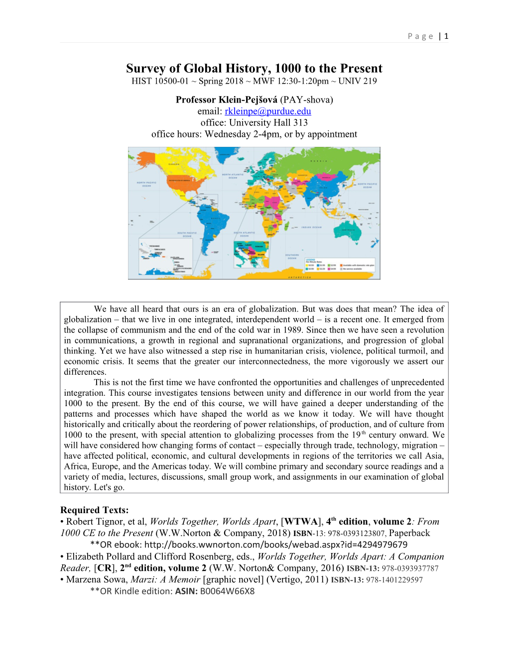 Survey of Global History, 1000 to the Present