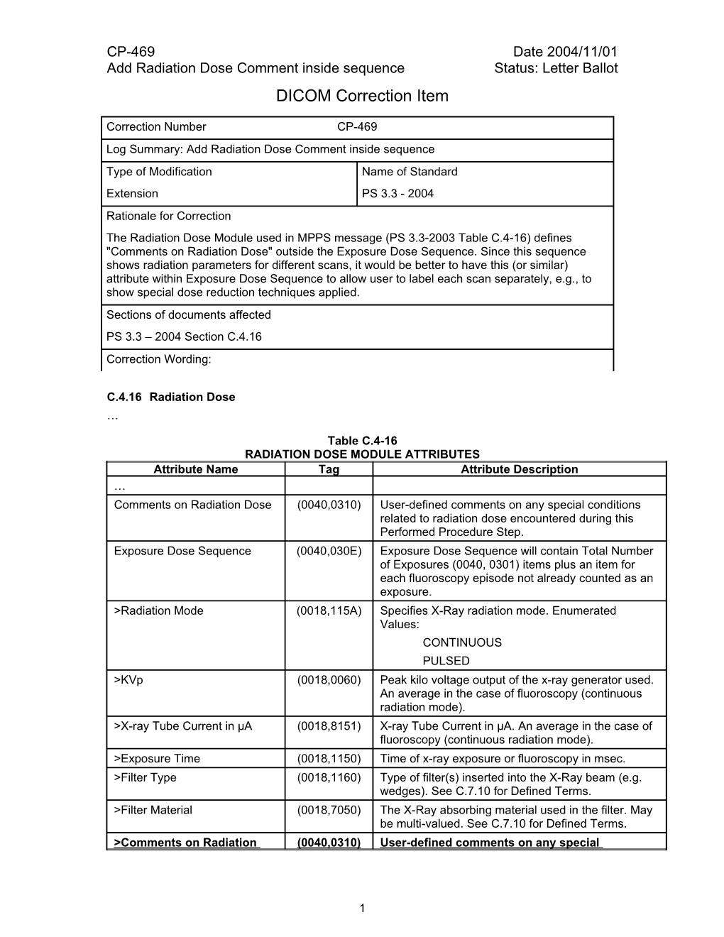 CP-469: Add Radiation Dose Comment Inside Sequence