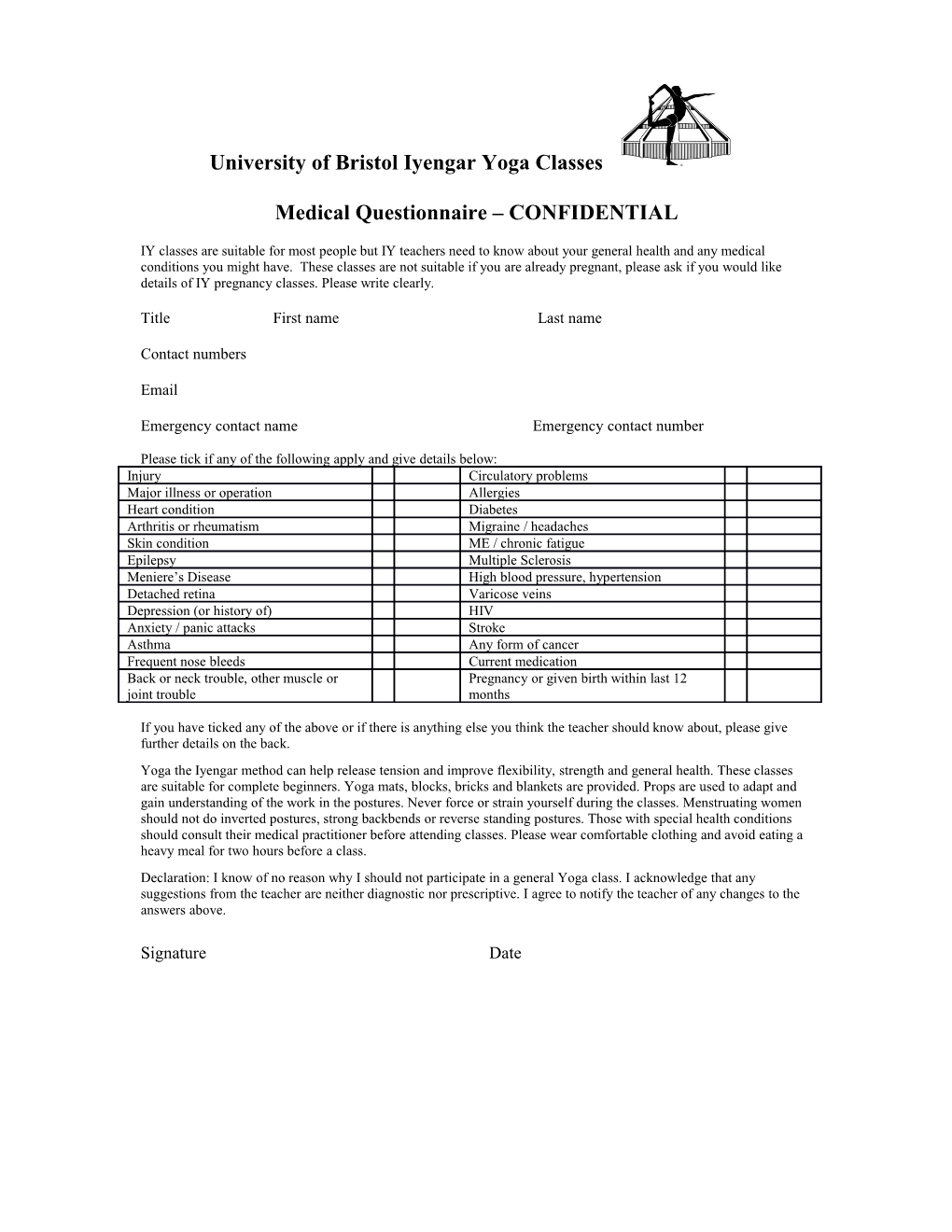 Iyengar Yoga Classes