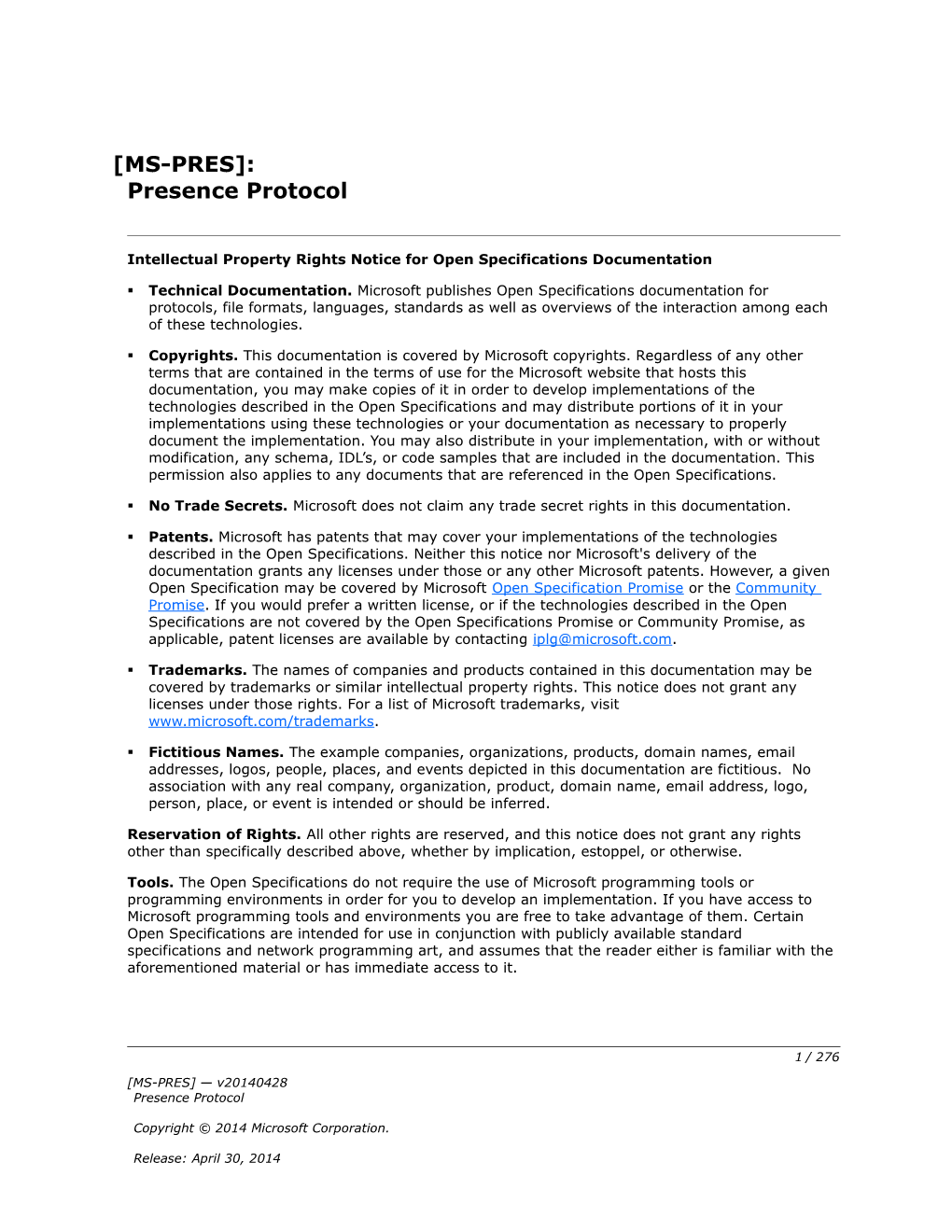 Intellectual Property Rights Notice for Open Specifications Documentation s49