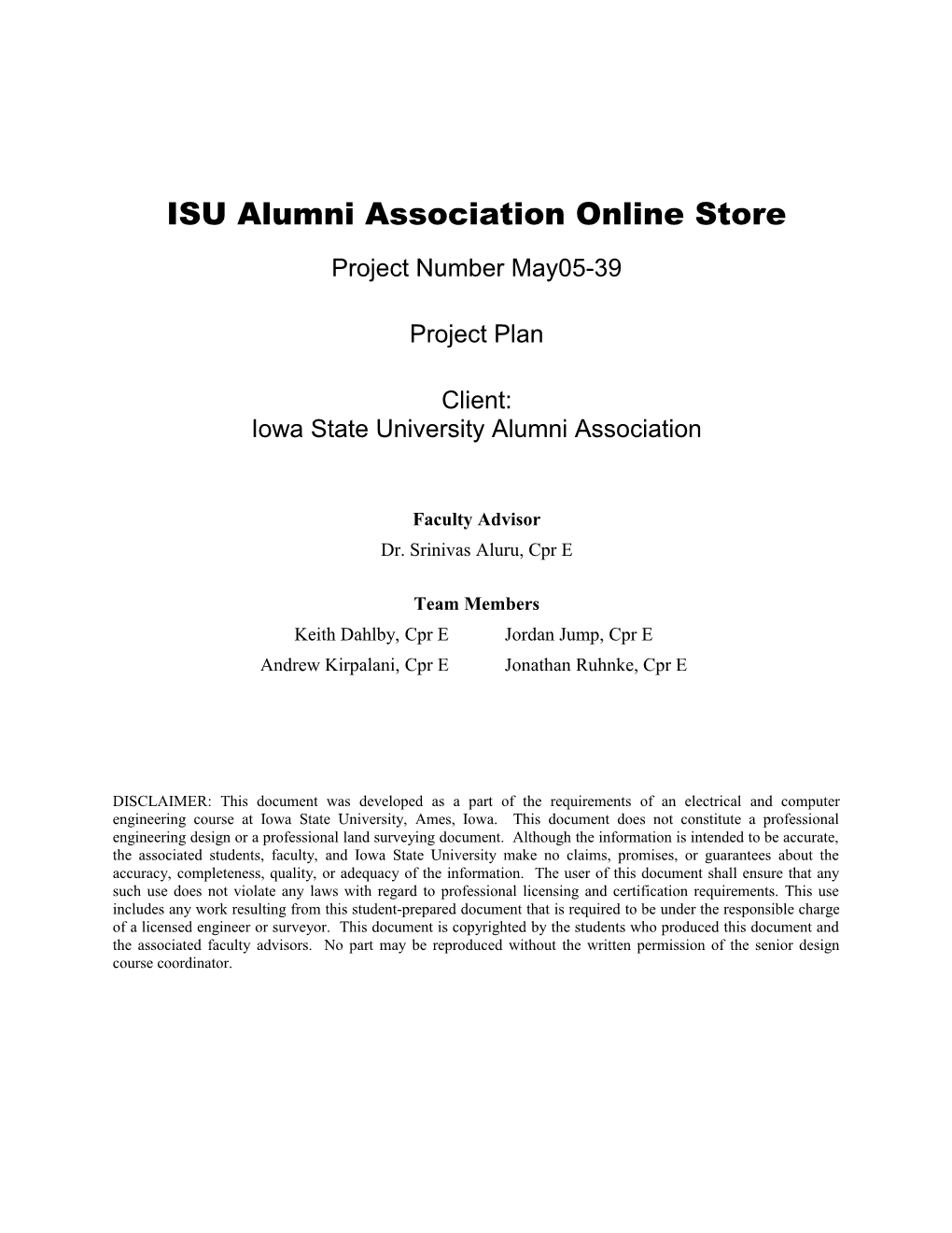 ISU Alumni Association Online Store