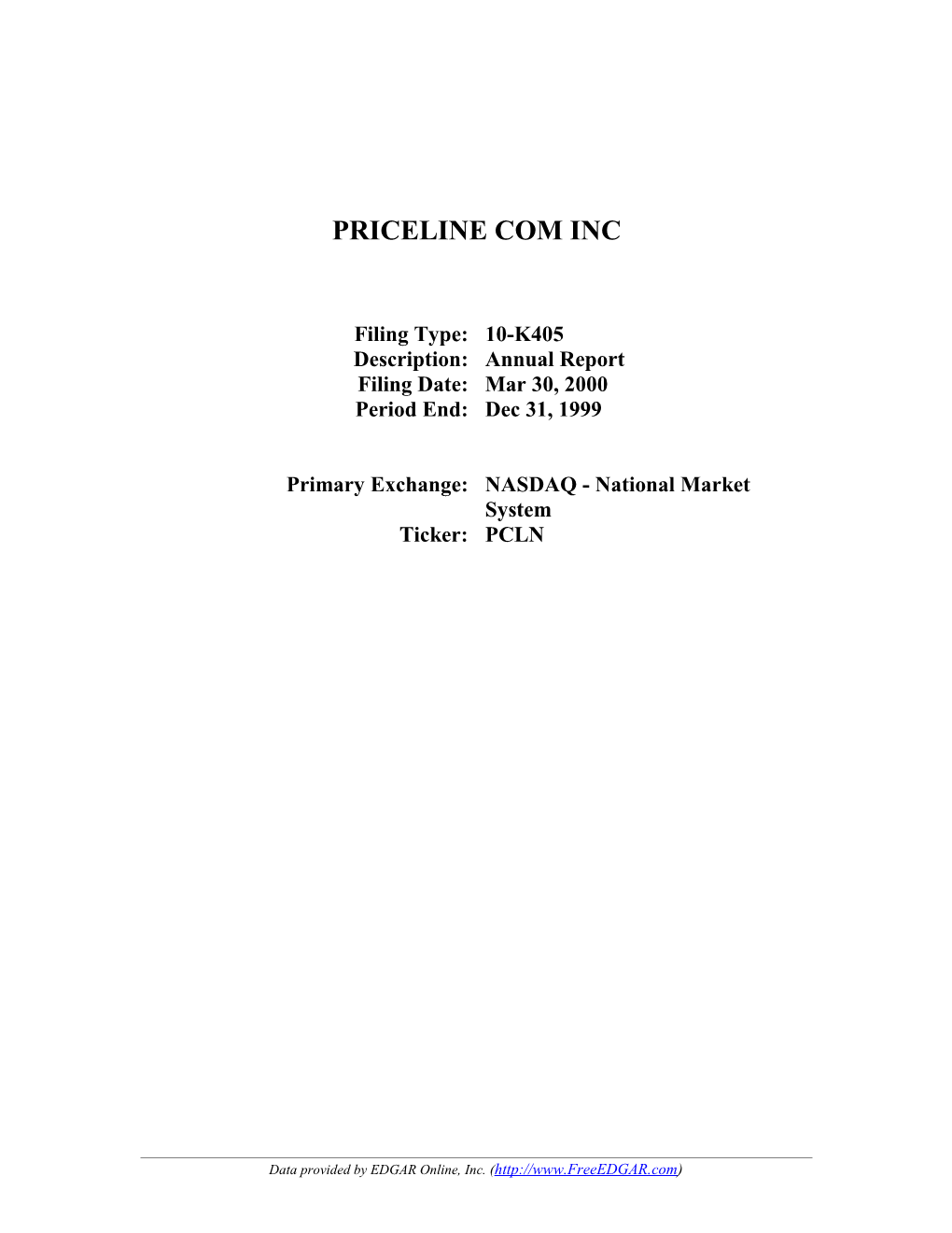 Priceline Com Inc