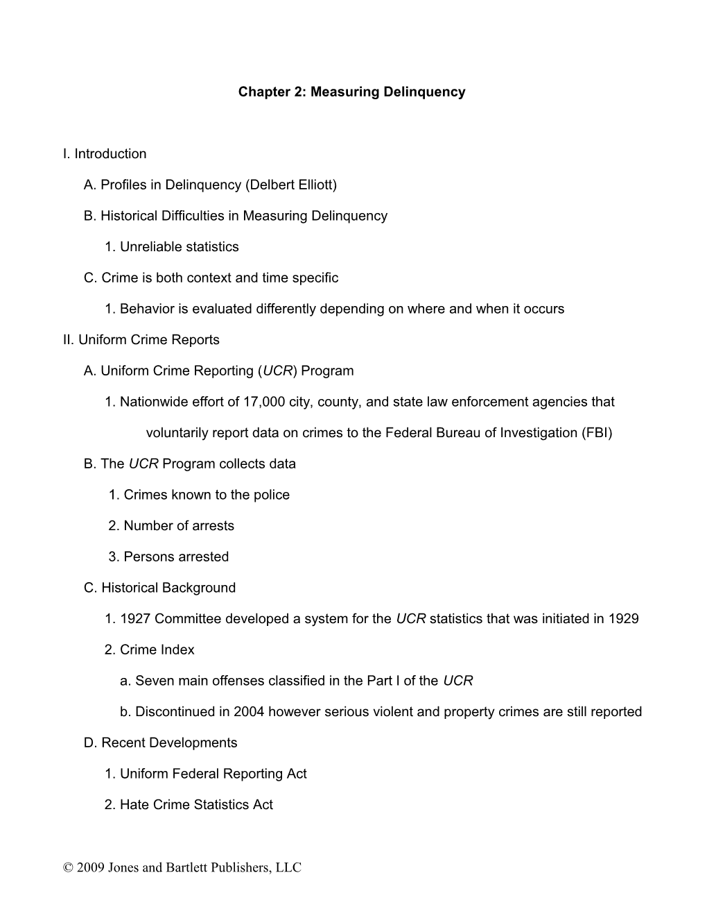 Chapter 2: Measuring Delinquency