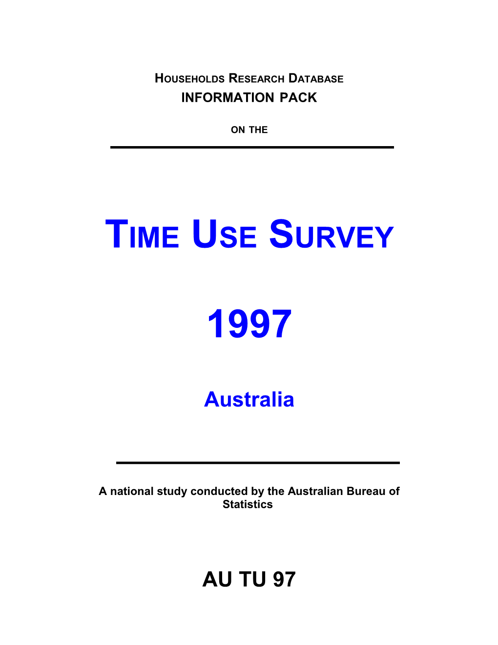 Time Use Survey