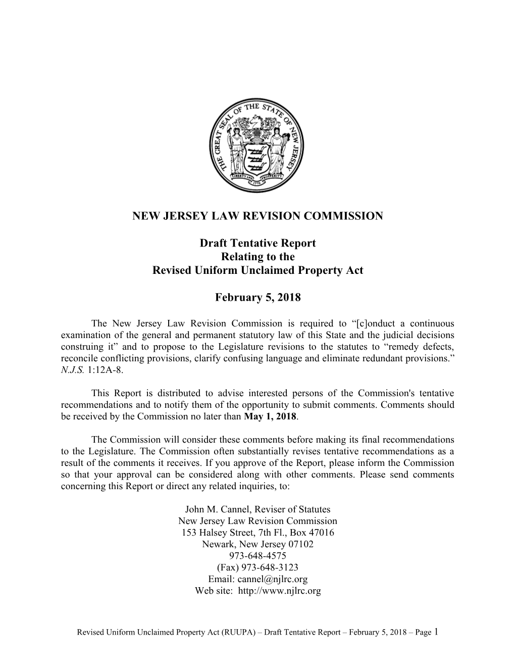 New Jersey Law Revision Commission s14