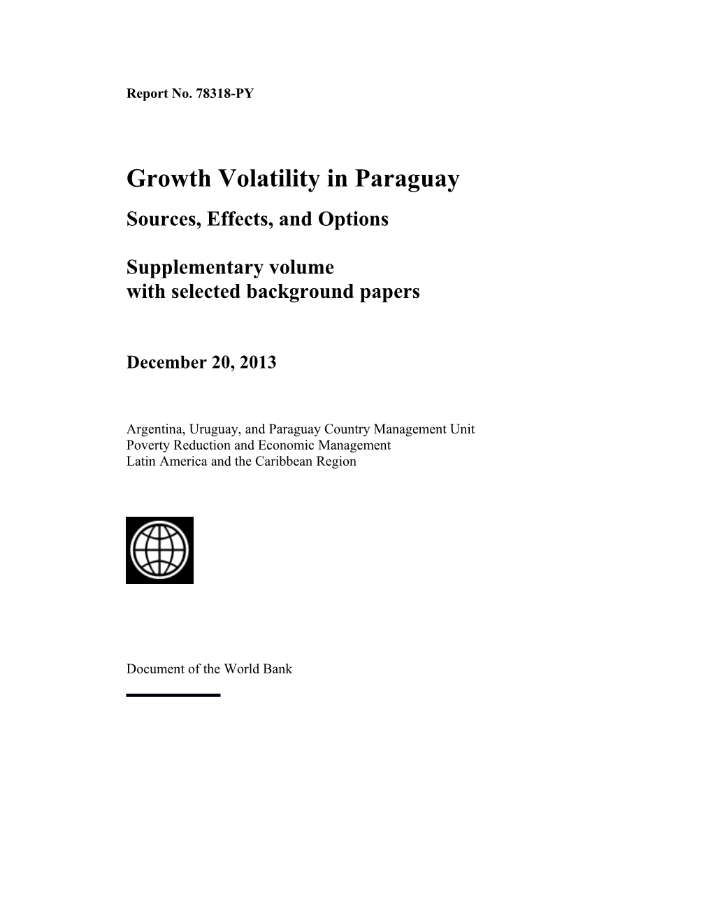 Growth Vola Tility in Paraguay