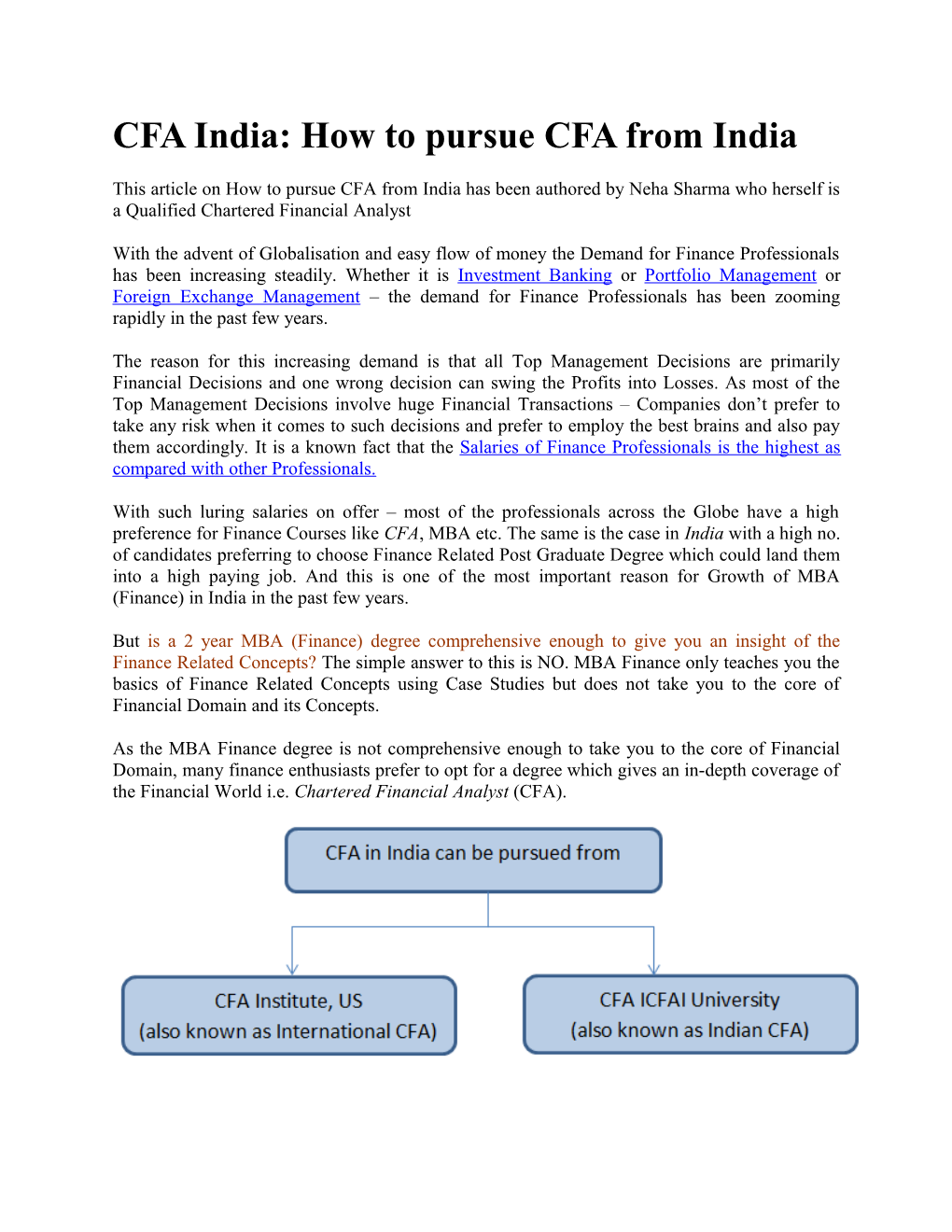 CFA India: How to Pursue CFA from India