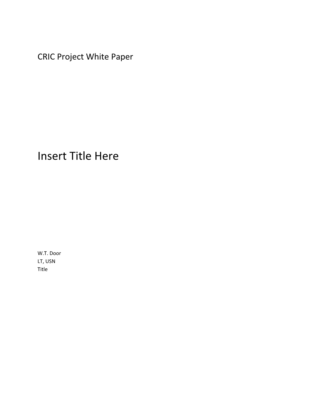 2015 CRIC White Paper Template