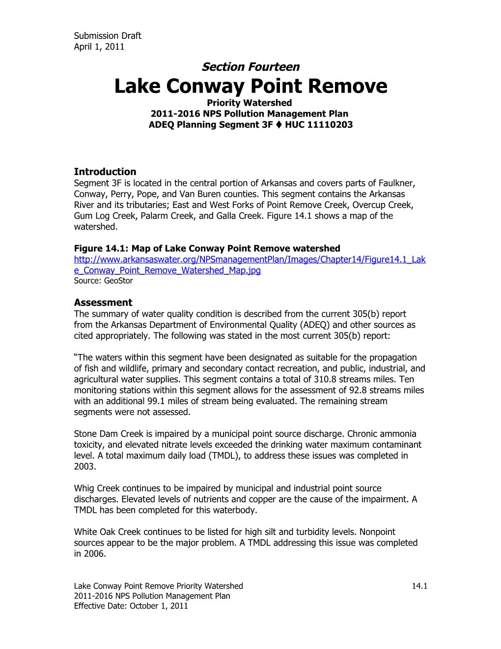 Lake Conway Point Remove