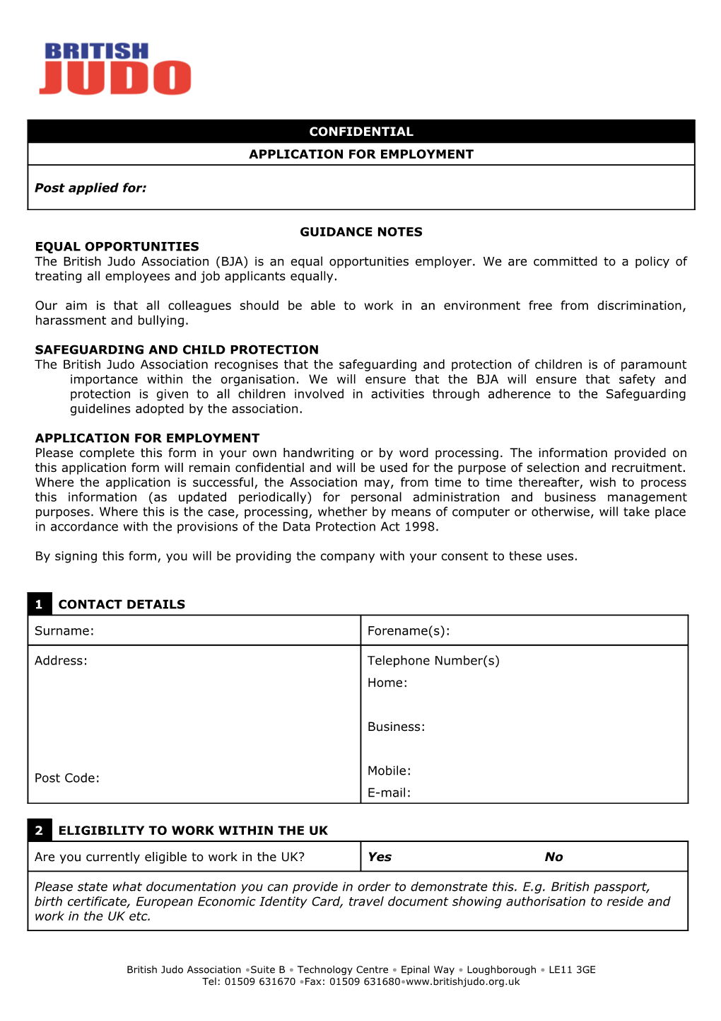 Job Application Form s46