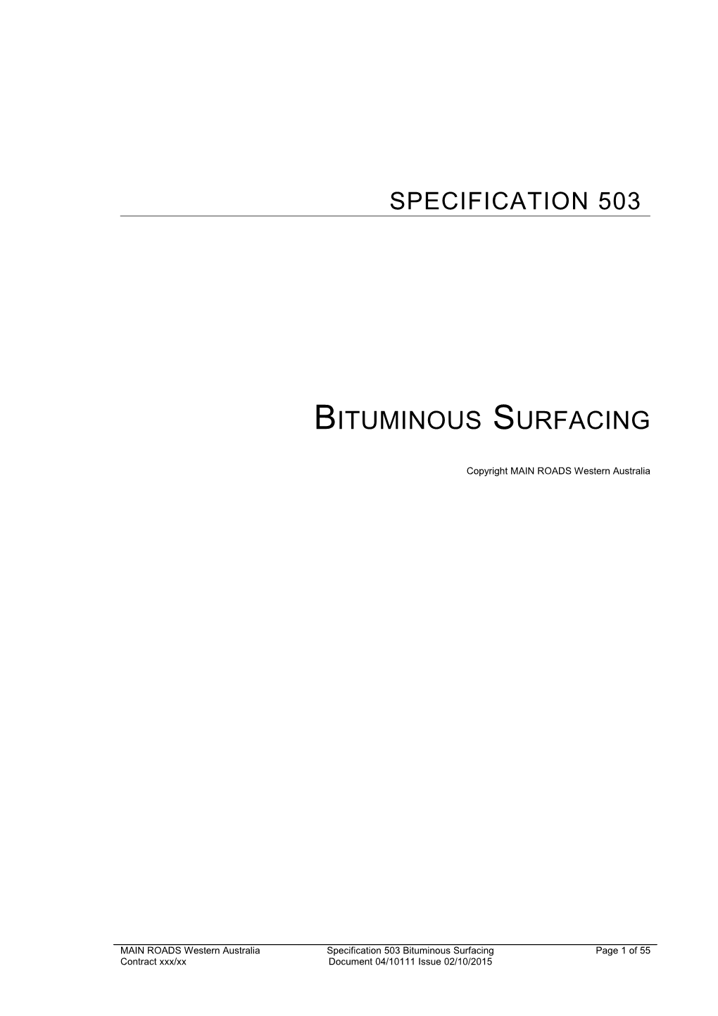 Bituminous Surfacing
