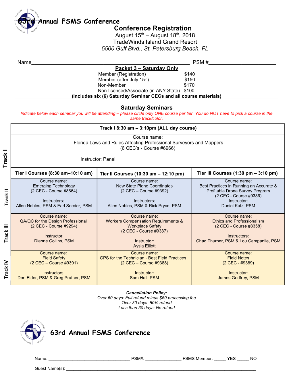 Packet 1 Full Registration/Best Value