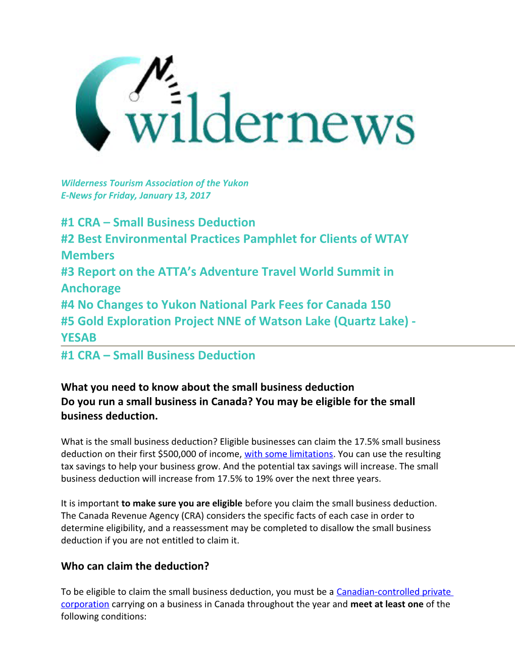 Wilderness Tourism Association of the Yukon s2