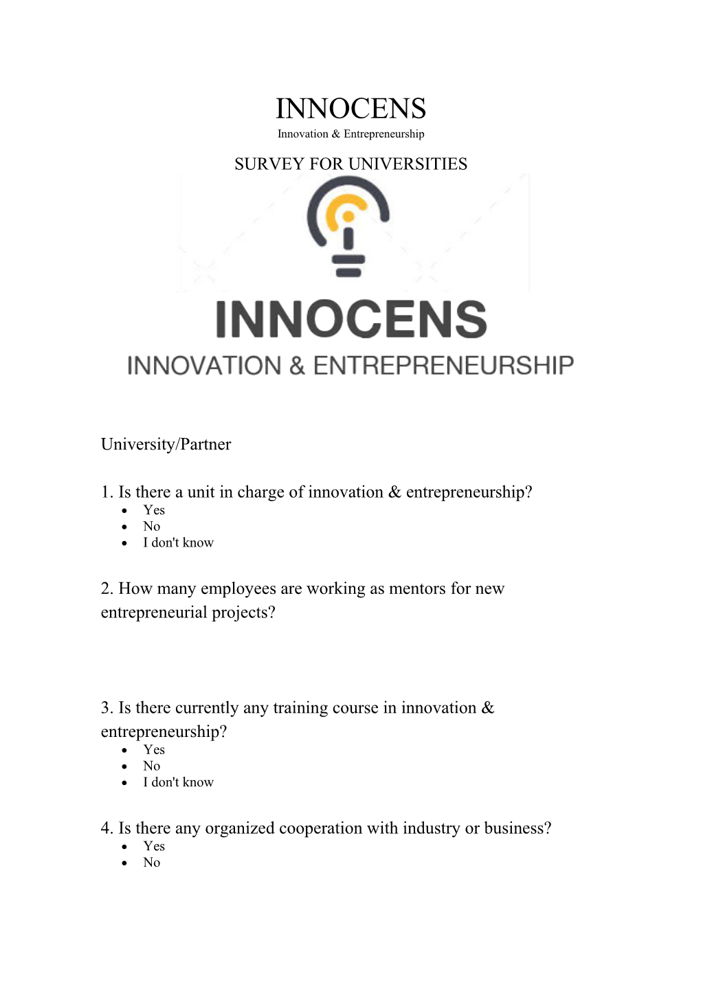 Innovation & Entrepreneurship