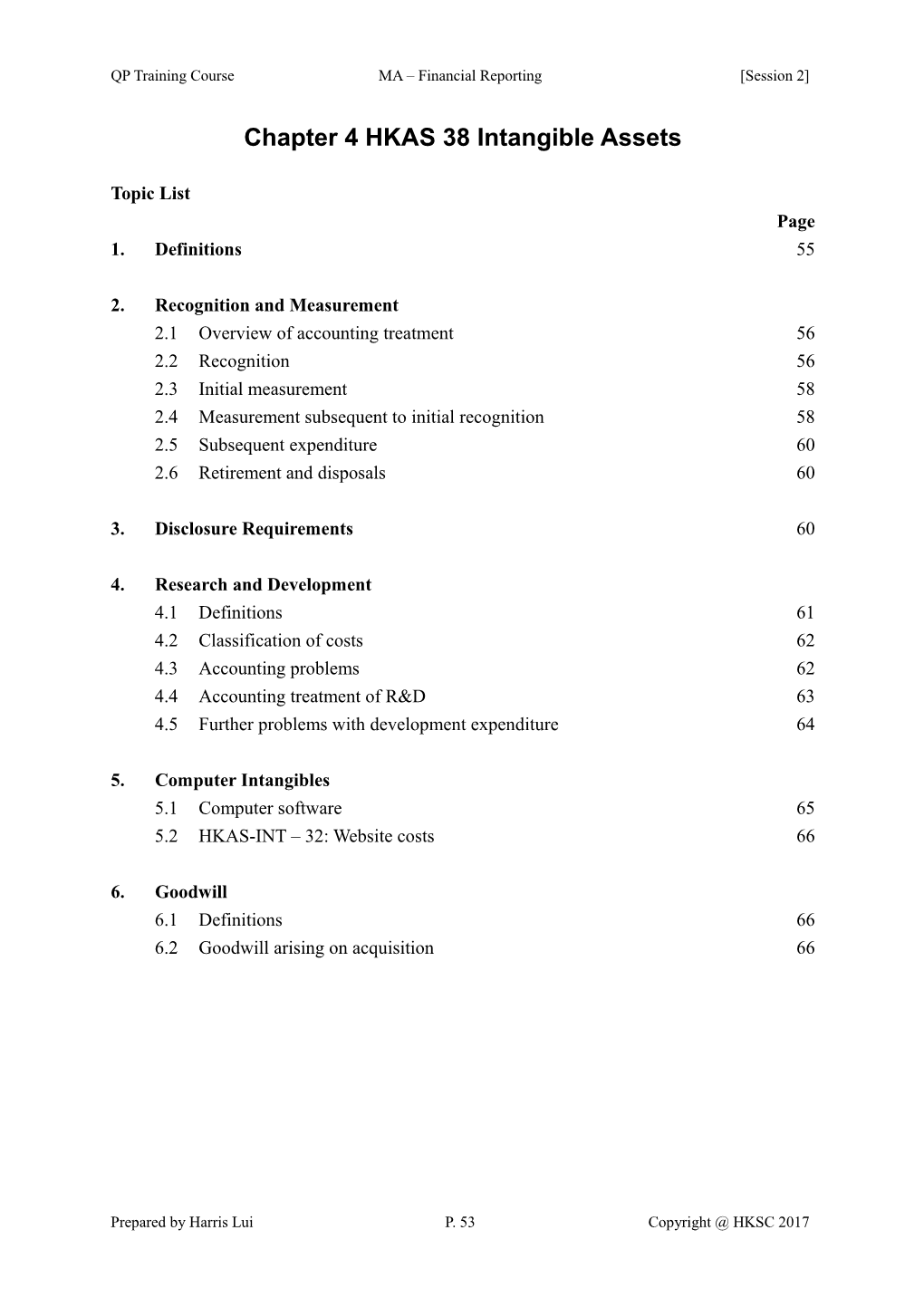 Chapter 12 HKSSAP 29 Intangible Assets