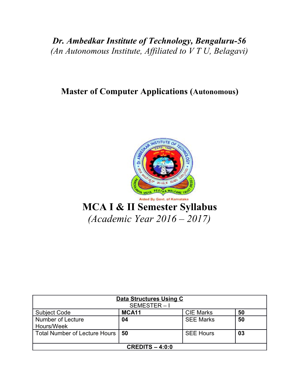 Dr. Ambedkar Institute of Technology, Bengaluru-56