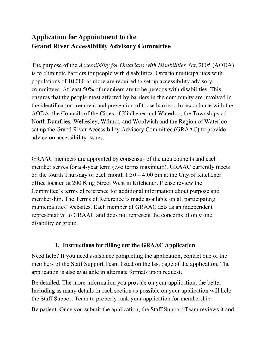 Committee GRAAC App 2003