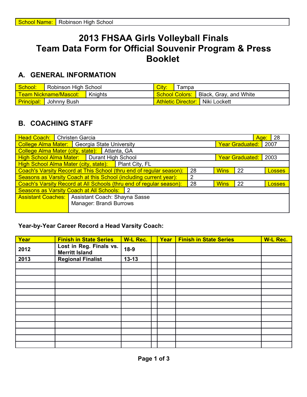 Team Data Form for Official Souvenir Program & Press Booklet s10