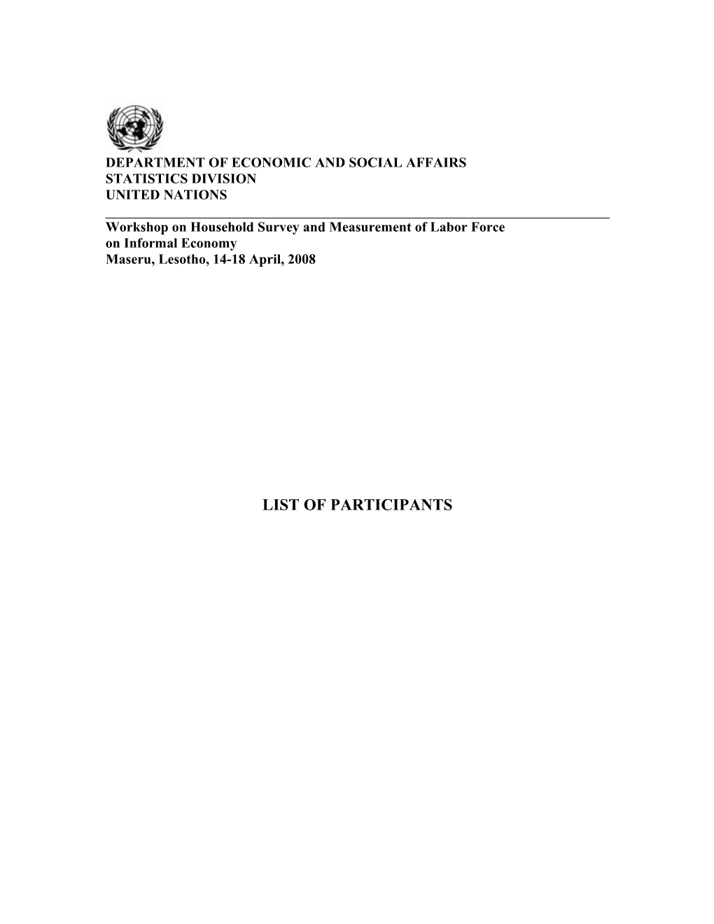 The United Nations Expert Group on Industrial Statistics