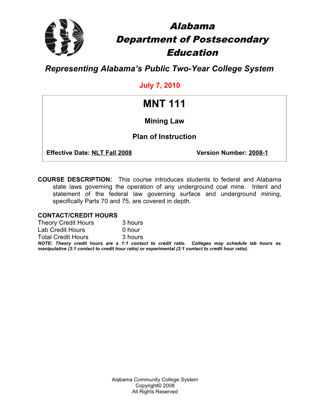 MNT 111 - Mining Law