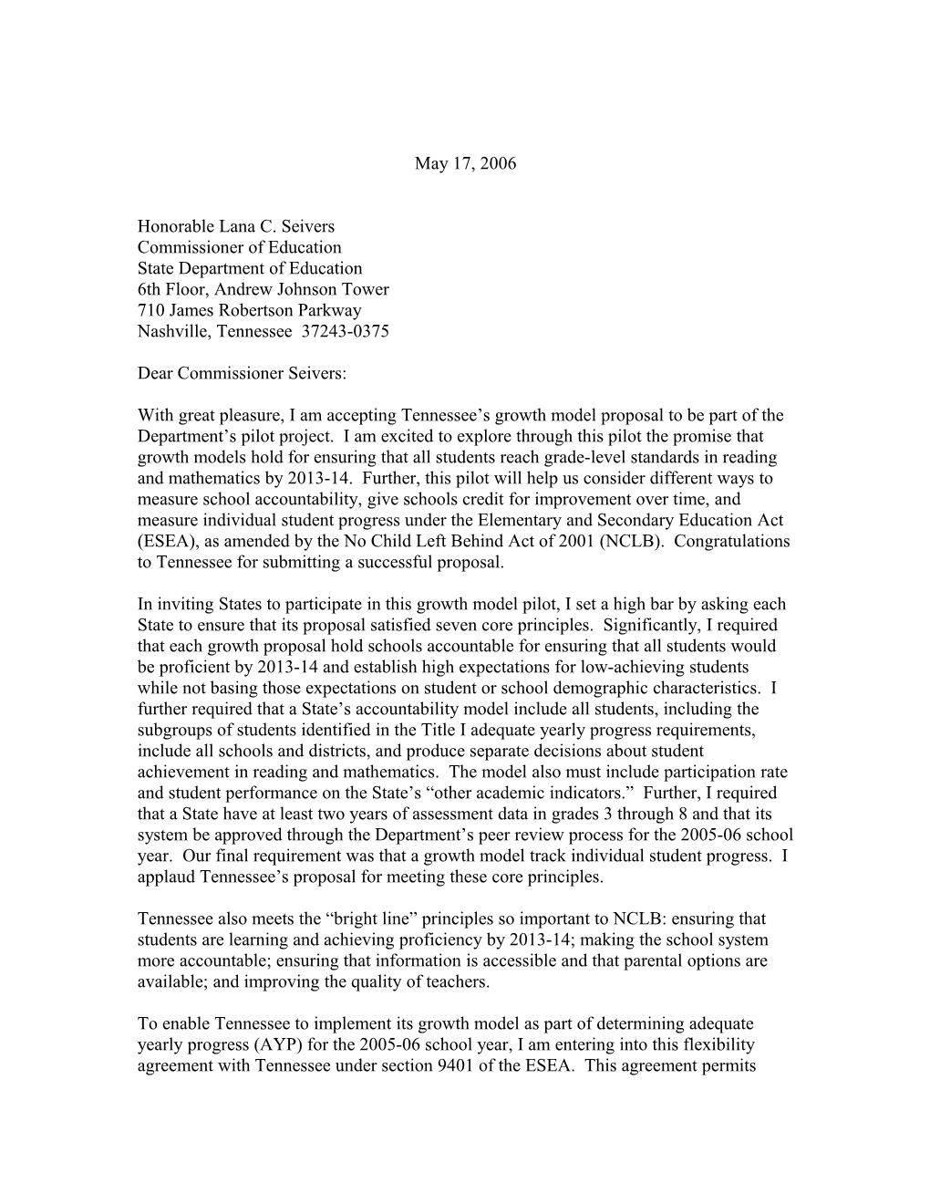 Tennessee Growth Model Decision Letter (MS Word)