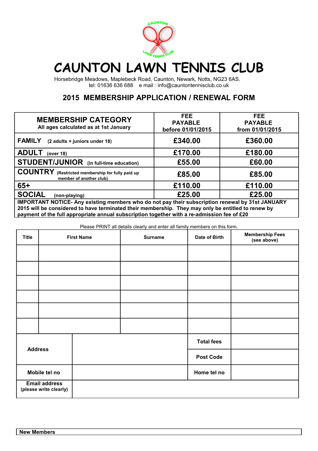 Caunton Lawn Tennis Club