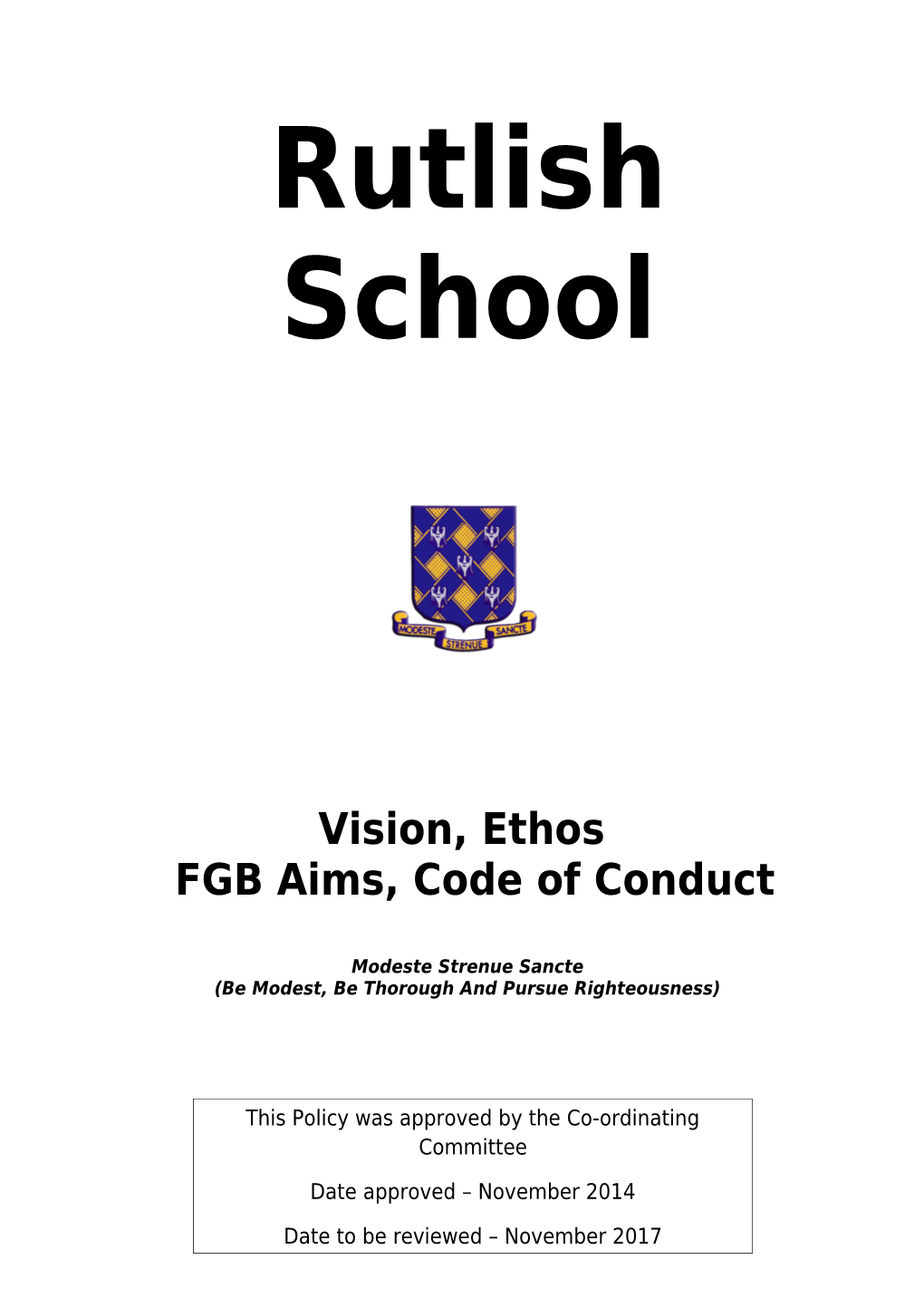 FGB Aims, Code of Conduct
