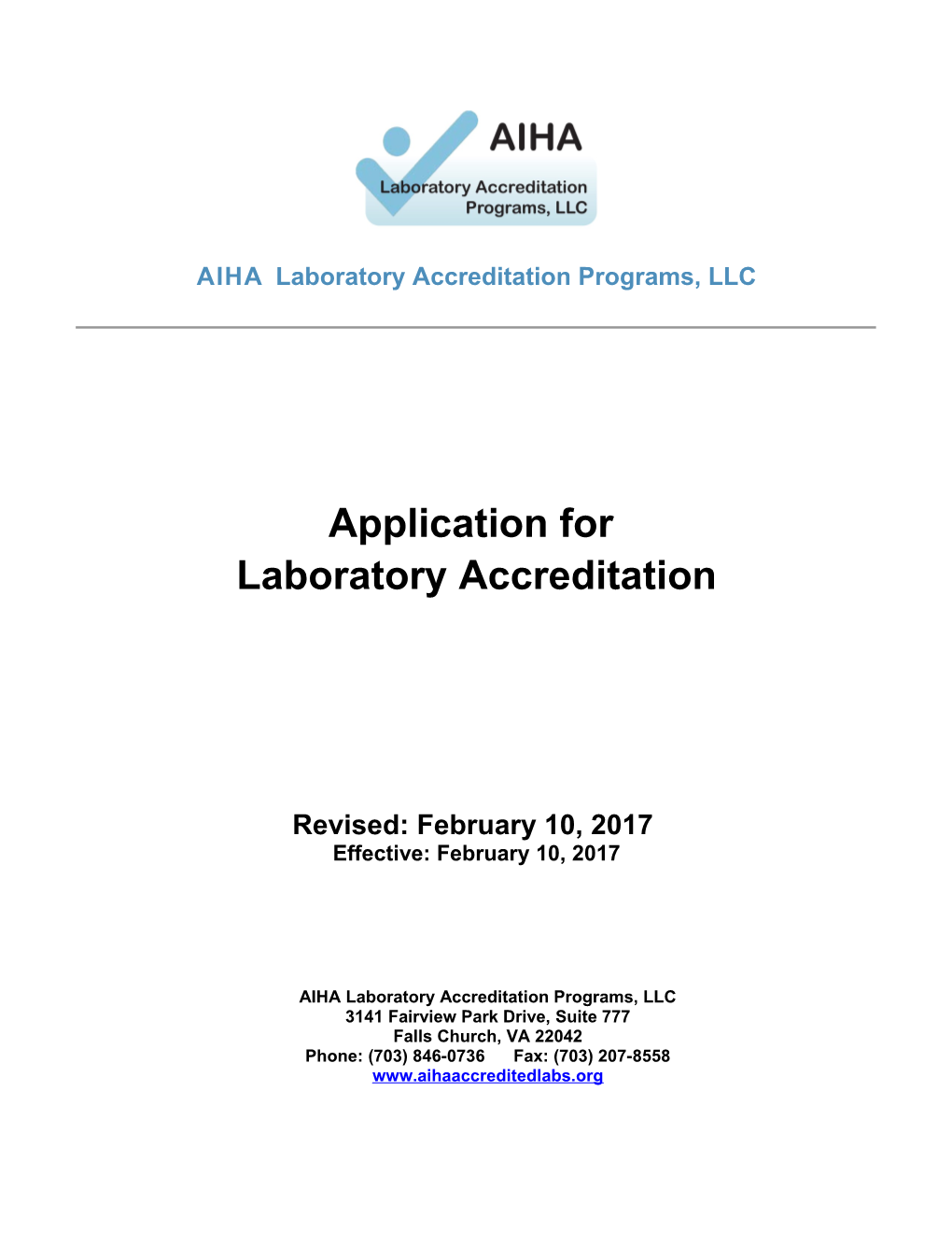 AIHA Laboratory Accreditation Programs, LLC