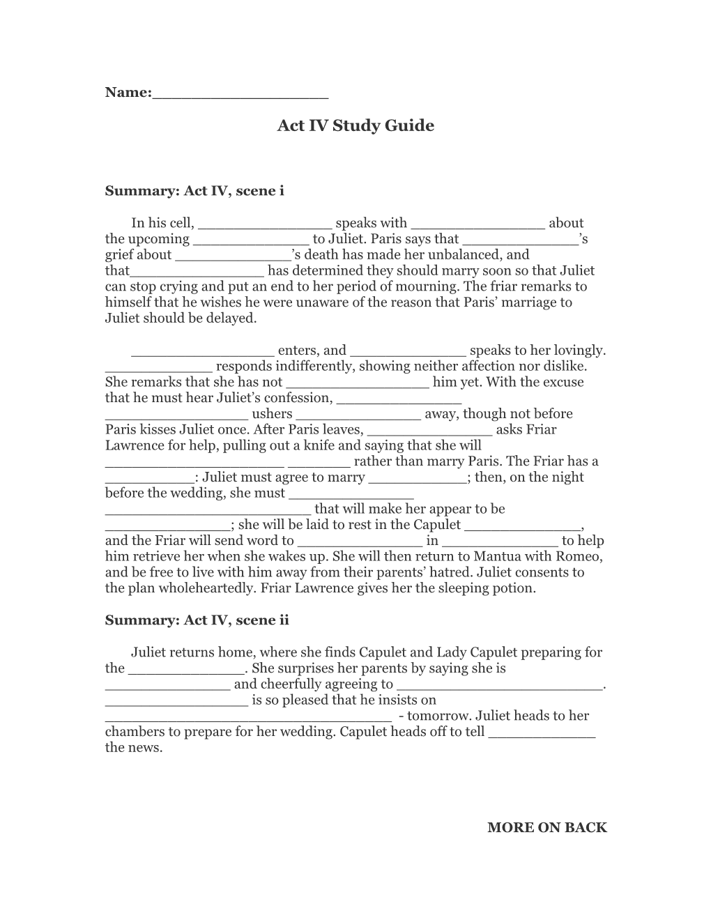Act IV Study Guide s1